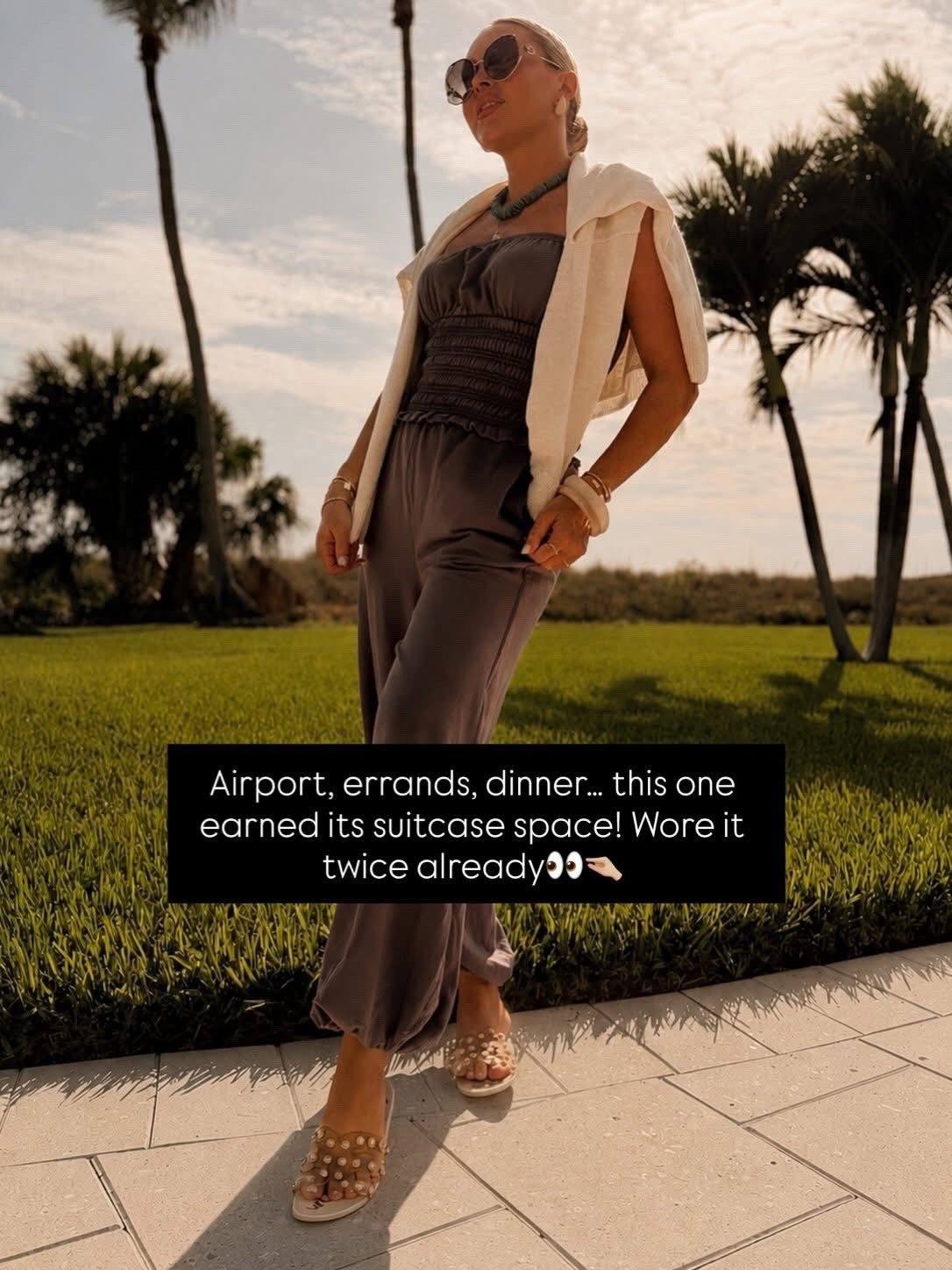 Casual ootd! I did smalls. Love this jumpsuit! So easy to throw on and comfy! Also comes in white 🤍

Vacation outfit. Resort wear. Travel outfit. Summer outfit.

#LTKootd #LTKgrwm