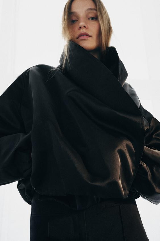 ZW COLLECTION QUILTED BOMBER JACKET | Zara UK