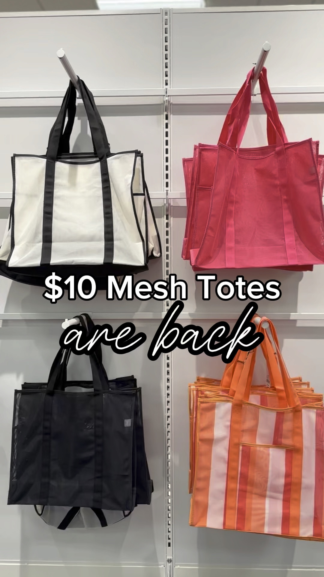 $10 Mesh tote bags are back at Target! 

#LTKtravel #LTKswim #LTKSeasonal