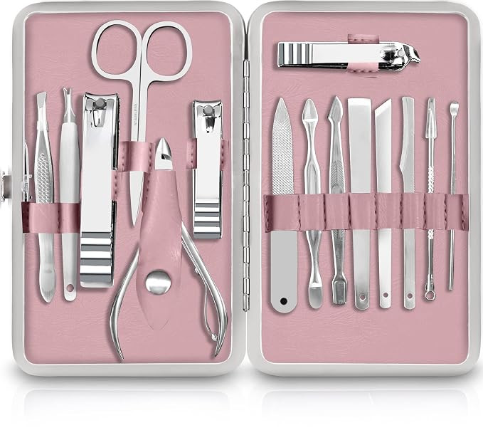 Utopia Care 15 Pieces Manicure Set - Stainless Steel Manicure Nail Clippers Pedicure Kit - Profes... | Amazon (US)