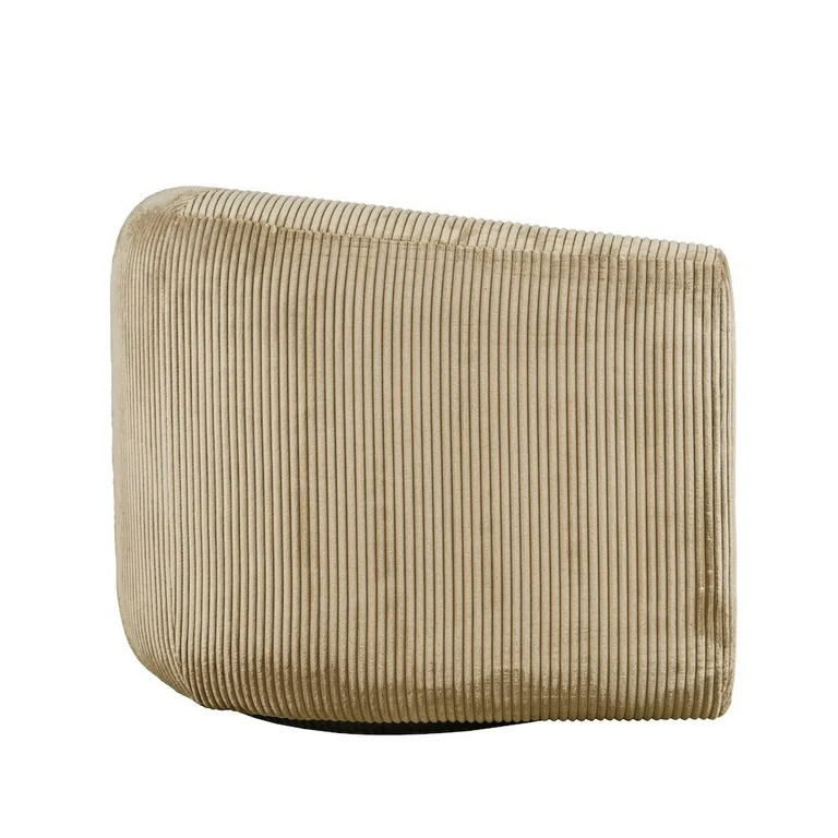 Jofran Biggs Modern Corduroy Upholstered Curved Barrel Swivel Accent Chair | Walmart (US)