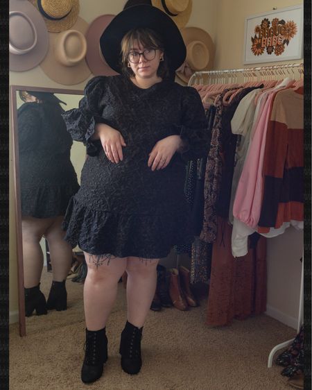 Plus size black lace midi dress witchy outfit

#LTKplussize #LTKSeasonal #LTKstyletip