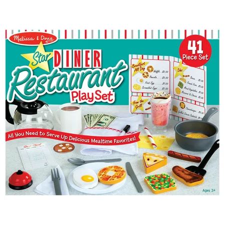 Melissa & Doug Star Diner Restaurant Play Set | Walmart (US)
