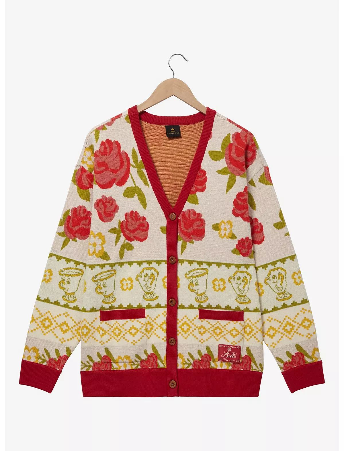 Disney Beauty and The Beast Rose Patterned Women's Cardigan - BoxLunch Exclusive | BoxLunch