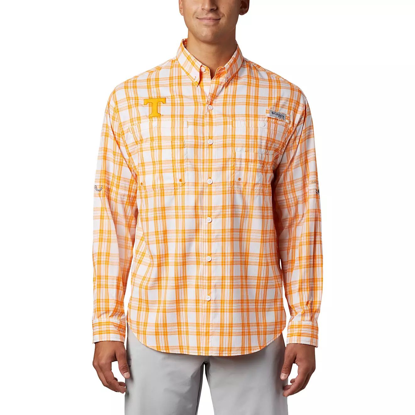 Columbia Sportswear Men's University of Tennessee Super Tamiami Button Down Shirt | Academy | Academy Sports + Outdoors