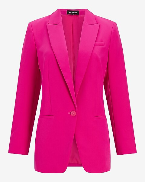 One Button Boyfriend Blazer | Express