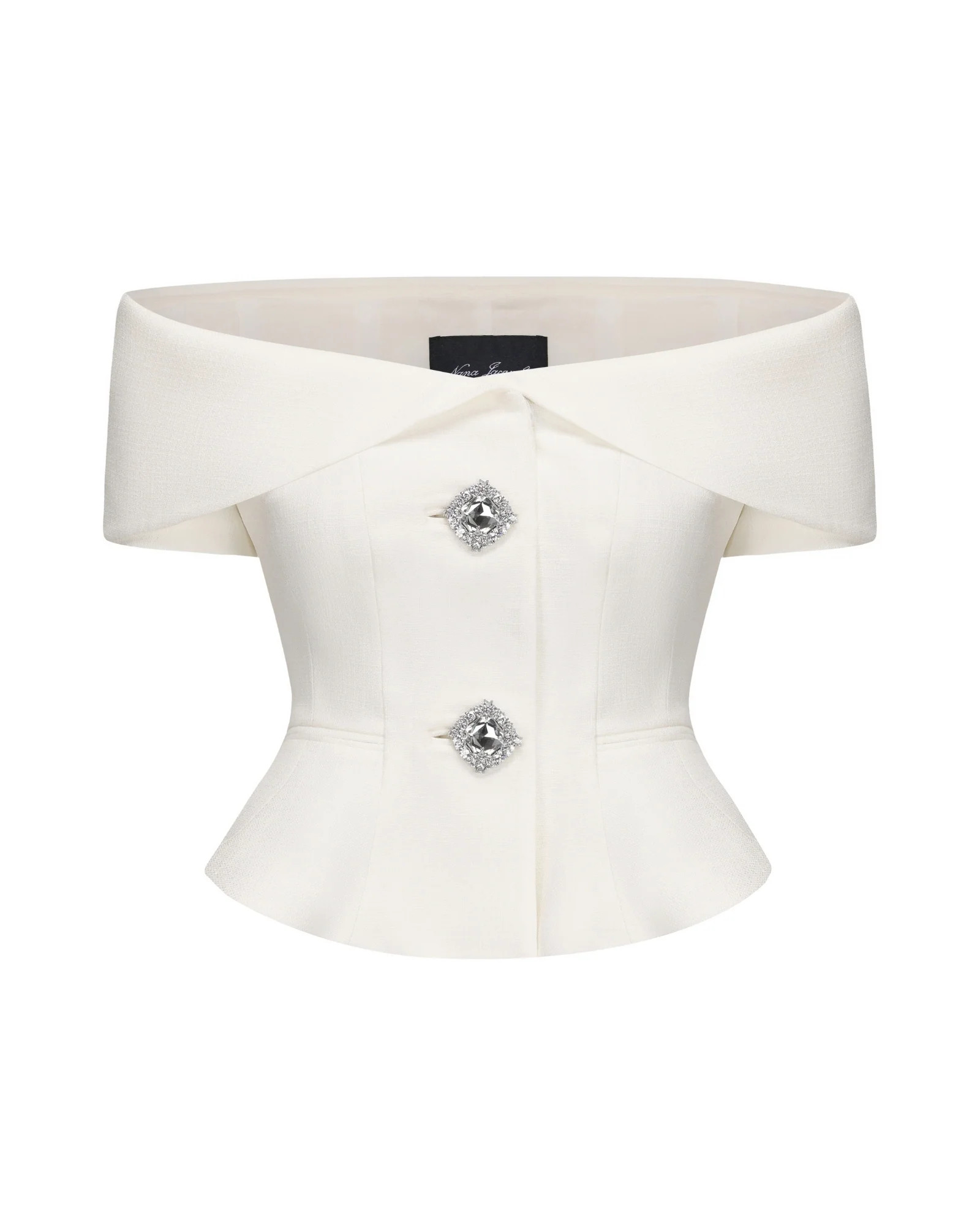 Blakely Top (White) | Asymmetric Blazer Top | Vintage Inspired Top | Nana Jacqueline