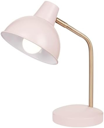 Globe Electric 67339 16 Inch Pink Desk Lamp with Gold Arm, in-Line On/Off Switch, Reading Light, ... | Amazon (US)
