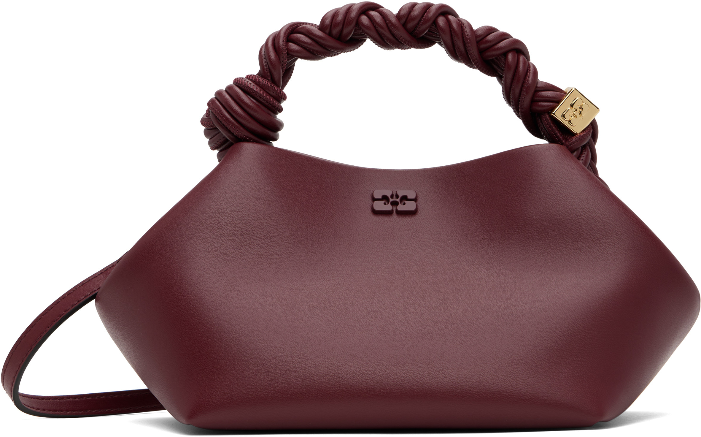 GANNI Burgundy Small GANNI Bou Bag | SSENSE