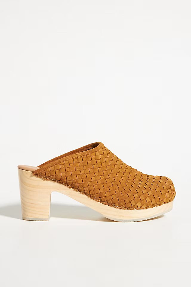 Pilcro Woven Heeled Clogs | Anthropologie (US)
