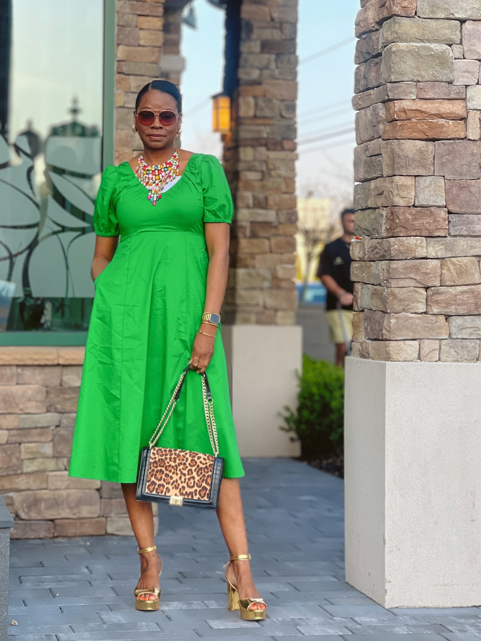 sandals with green dress Women's Enchanting Hemline Dress, Green