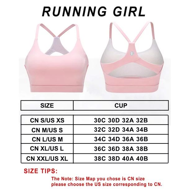 RUNNING GIRL Strappy Sports Bra for Women Medium Support Padded Yoga Bra with Removable Cups - Wa... | Walmart (US)