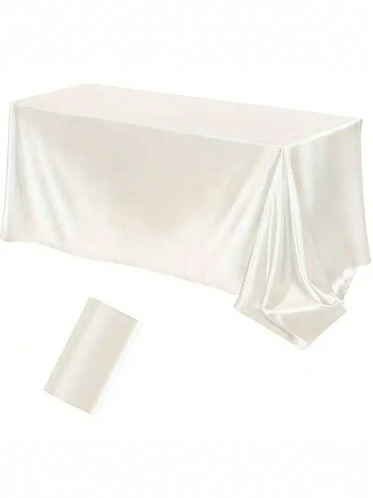 Ivory satin tablecloth | SHEIN