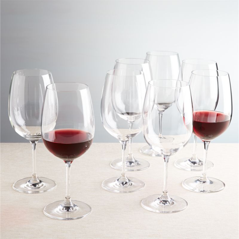 Viv All Purpose Big Wine Glasses, Set of 8 | Crate & Barrel