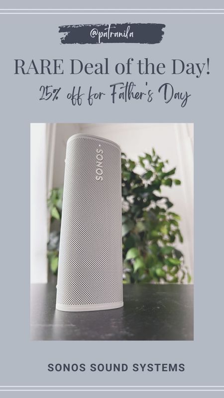 Music lovers rejoice. Sonos is on rare sale for Father's Day! 25% off almost every speaker. This is the Sonos Roam, totally portable, totally awesome sound. 

#LTKhome #LTKsalealert #LTKGiftGuide