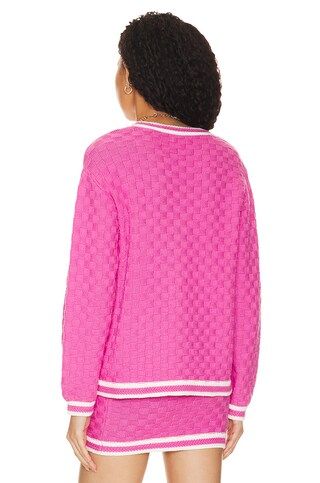 Lovers and Friends Zata Cardigan in Pink & White from Revolve.com | Revolve Clothing (Global)
