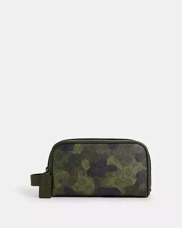 Small Travel Kit In Signature Camo Print | Coach Outlet US