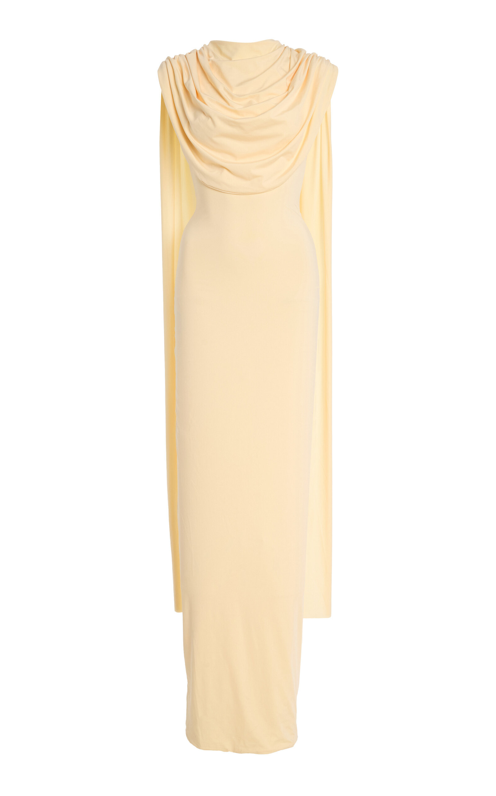 Maygel Coronel - Batista Draped Jersey Maxi Dress - Ivory - OS - Moda Operandi | Moda Operandi (Global)