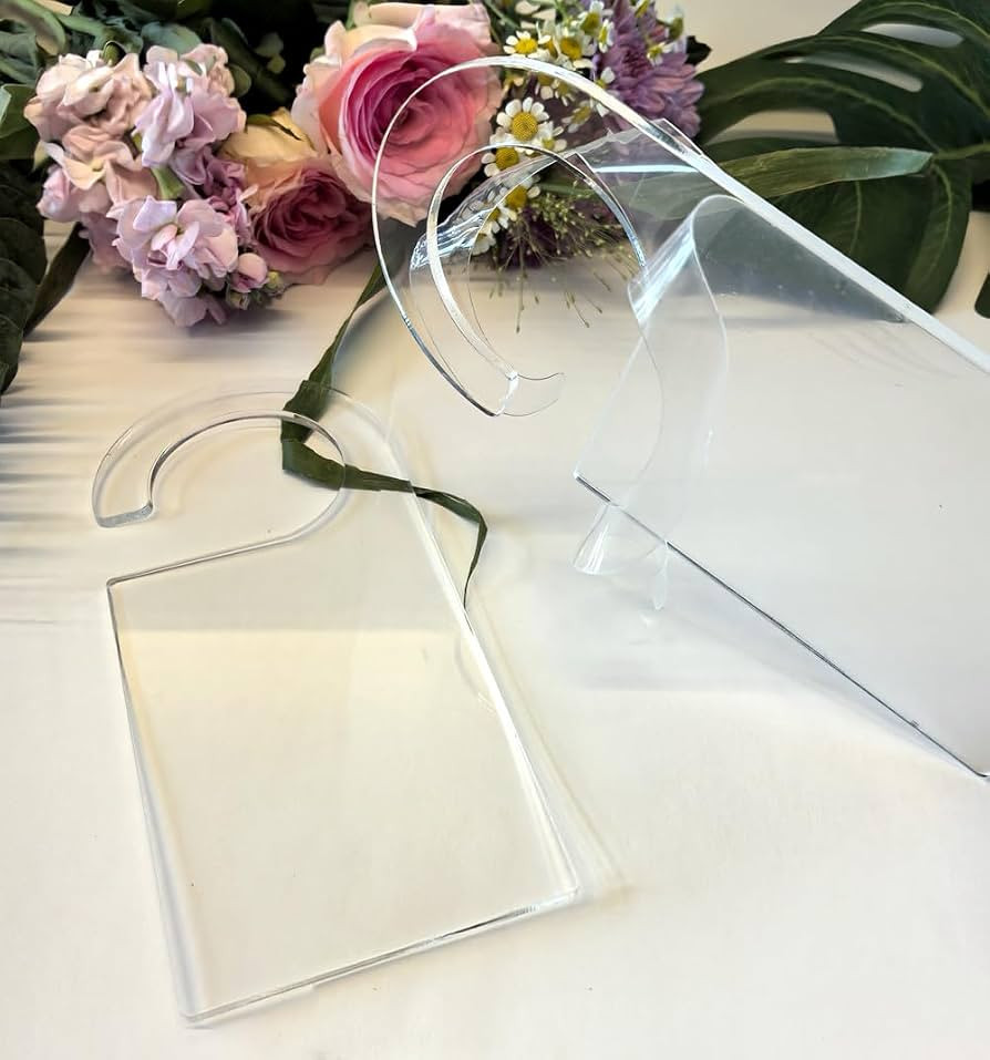 Set of 10 Plain Acrylic Clothes Divider,Custom Children Hanger Blank,DIY Blank Acrylic Door Hange... | Amazon (US)