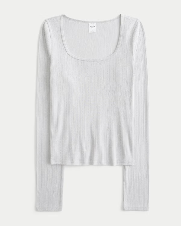 Pointelle Pajama Top | Hollister (US)