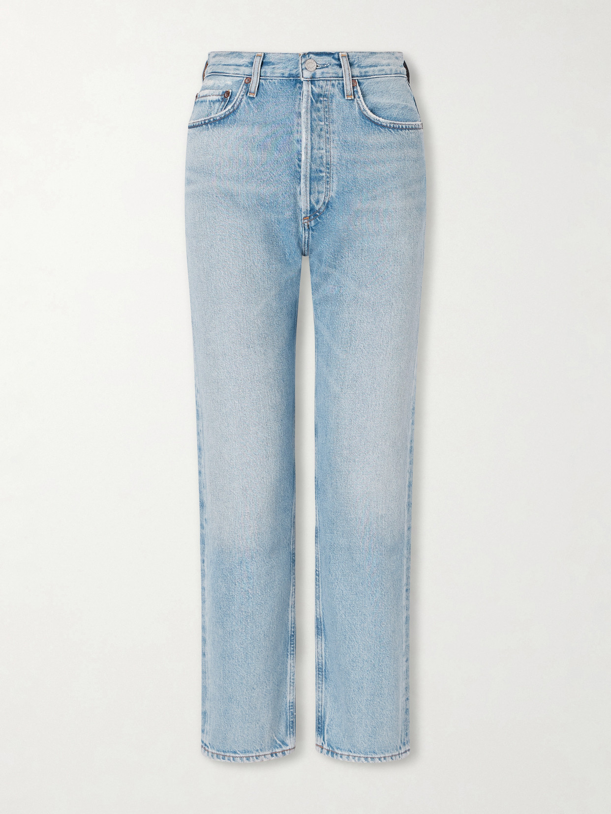 AGOLDE - '90s Pinch Waist Cropped High-rise Straight-leg Jeans - Blue | NET-A-PORTER (US)
