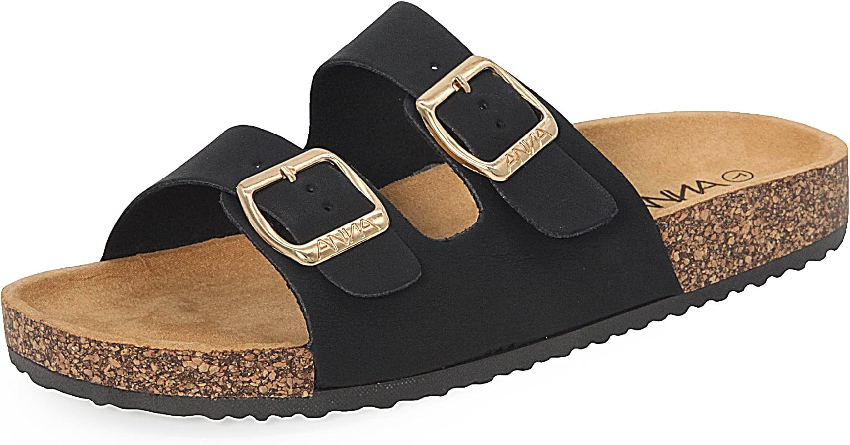 Glory Women's Slide Sandals Cork Footbed Double Buckle | Amazon (US)
