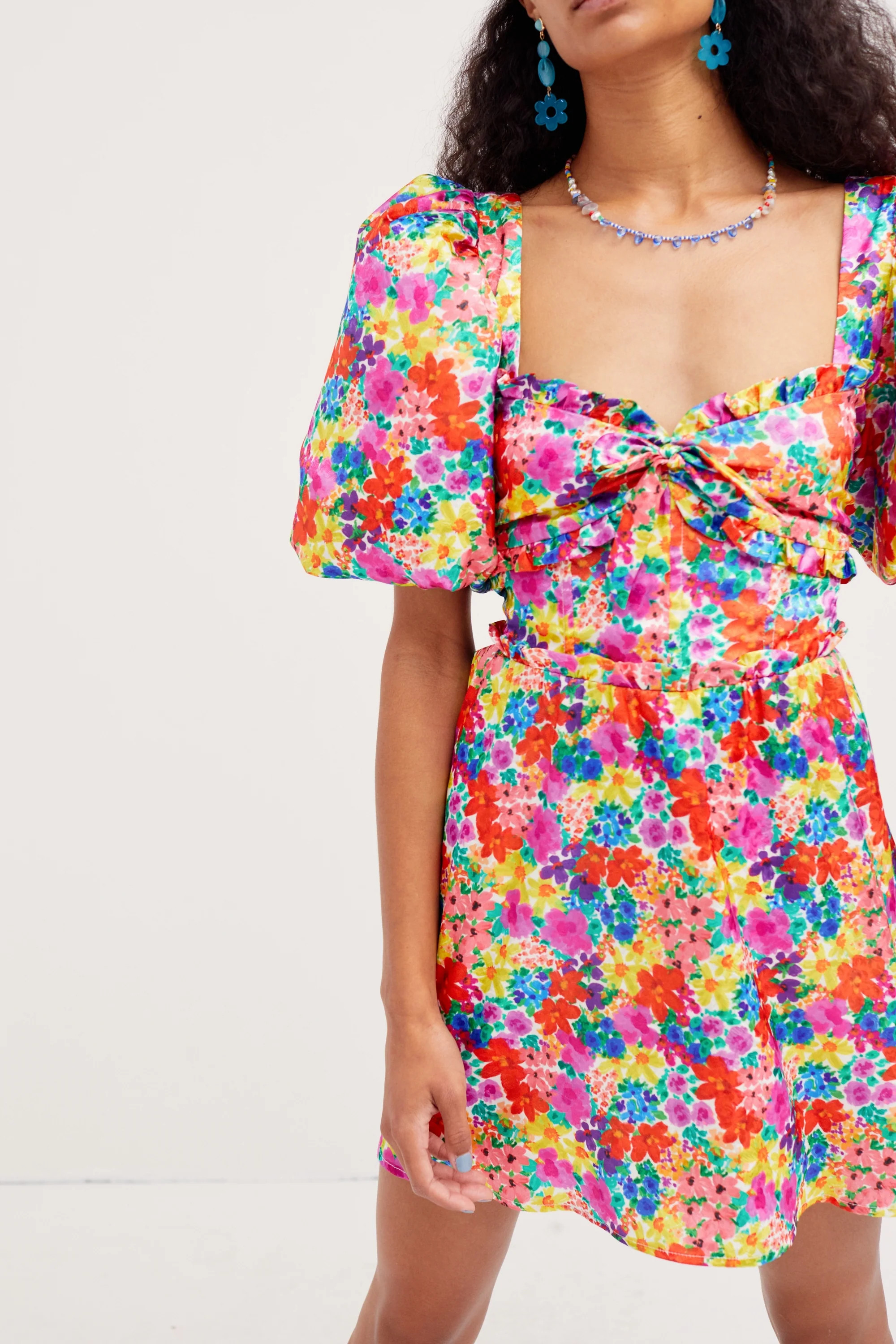 Merrill Puff Sleeve Mini Dress | For Love & Lemons