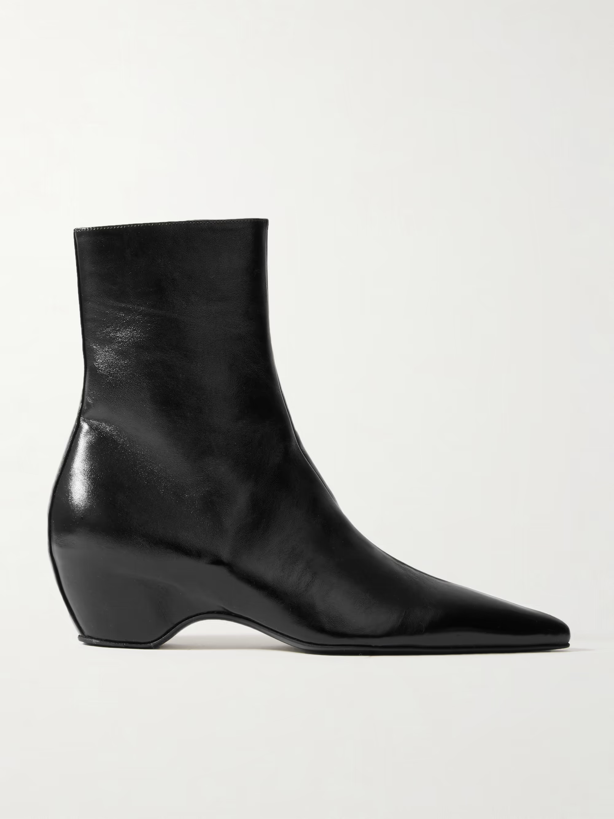 Sybil glossed-leather ankle boots | NET-A-PORTER (US)