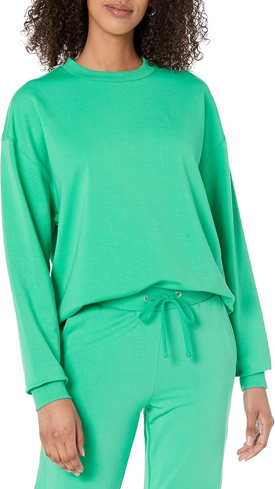The Drop Women's Margot Loose Long-Sleeve Crewneck Drop-Shoulder Sweatshirt | Amazon (US)
