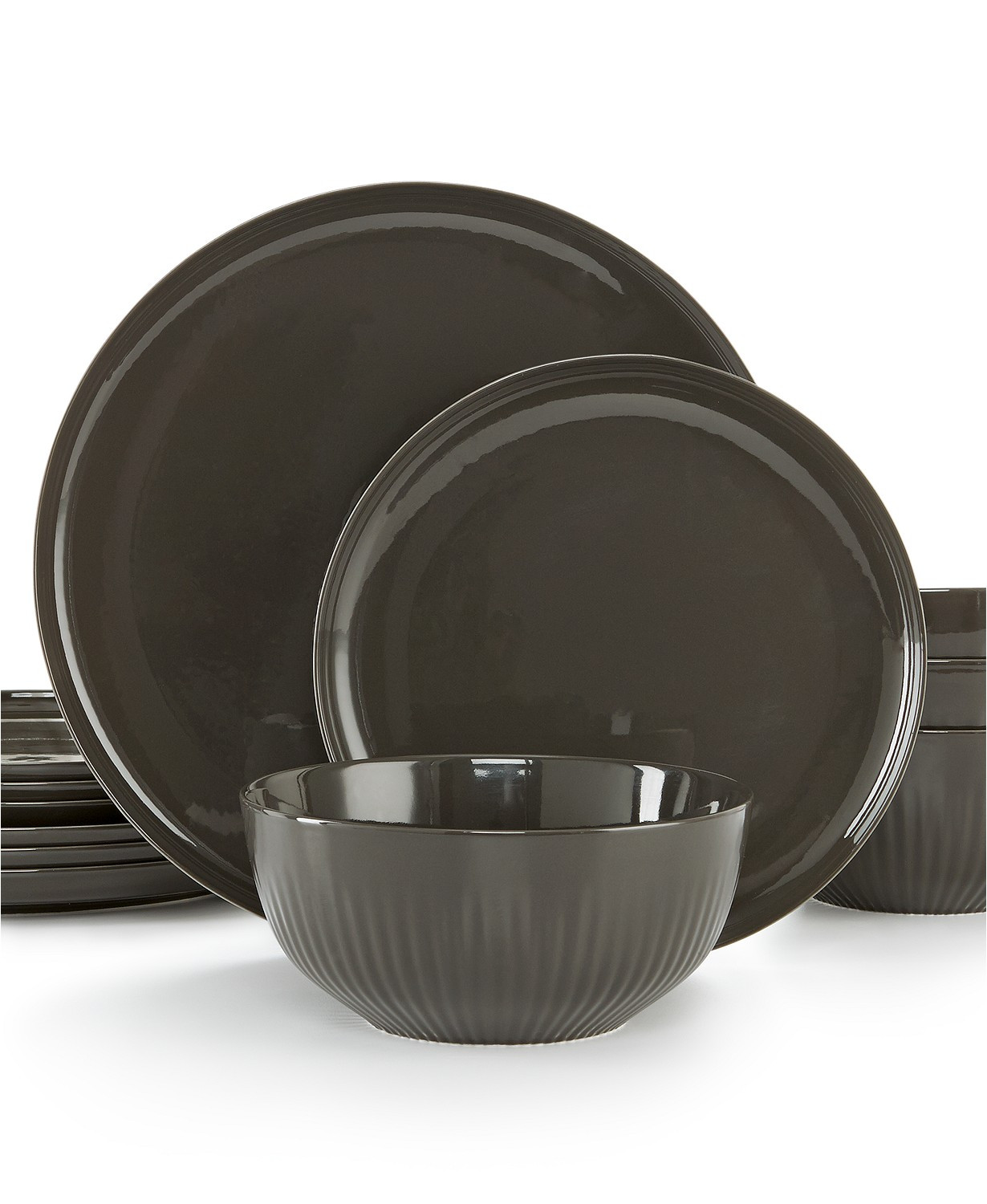 Modern Porcelain 12-Pc. Dinnerware set, Service for 4, Created for Macy’s | Macys (US)