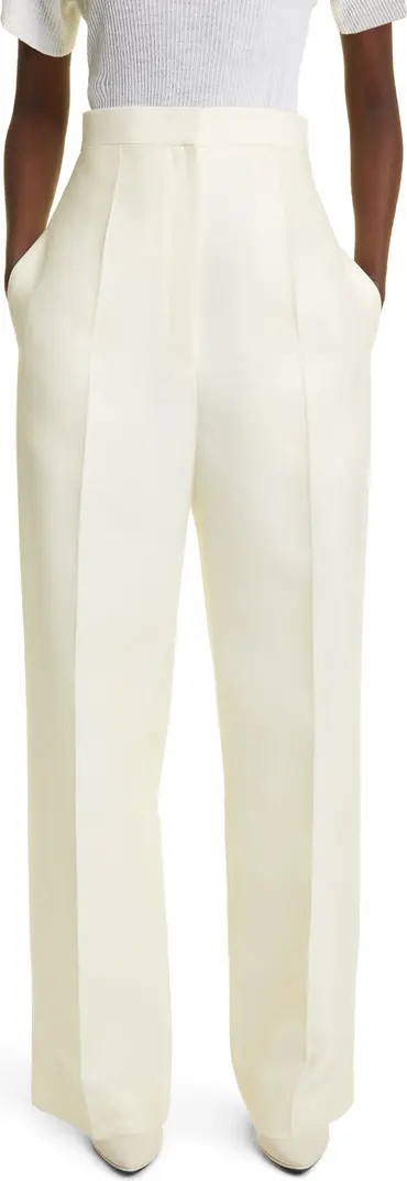 Gordon Straight Leg Wool & Silk Trousers | Nordstrom