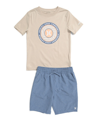 Big Boys 2pc Circle Graphic Tee And Woven Shorts Set | TJ Maxx