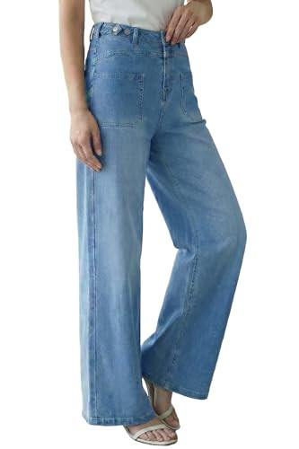 Arach&Cloz Women's Wide Leg Jeans Stretchy Fall Business Casual Pants | Amazon (US)