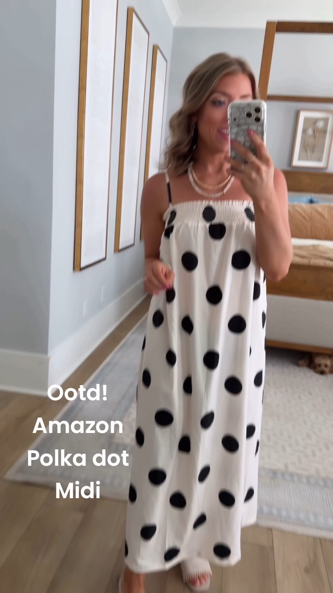 Today’s lunch and shopping outfit with my mom and daughter. 🤍🛍️ This is hands-down my favorite Amazon dress brand, and this polka dot maxi did not disappoint! The adjustable straps make it easy to get the perfect fit, it has pockets (always a win 🙌), and the flowy silhouette is so comfortable for all-day wear.

Classic black and white polka dots never go out of style, making this the perfect dress for summer vacations, brunch, shopping days, family outings, or even casual date nights. I paired it with simple accessories and neutral sandals for an effortless look I’ll be wearing on repeat!

#amazonfashion #amazondress #maxidress #polkadotdress #summerdress #amazonfinds #summerstyle #vacationoutfit #brunchoutfit #casualstyle #affordablefashion #everydaystyle #amazonstyle #ootd #summerfashion #fashionfinds #dresswithpockets

#LTKootd #LTKPetite