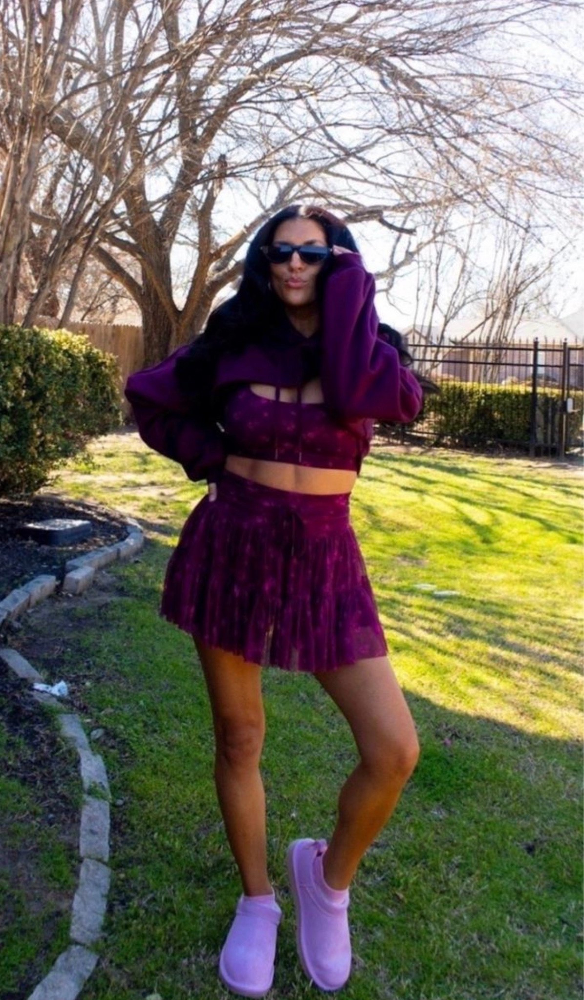 Cozy, colorful, and a little playful 💜 Loving this mix of rich plum tones with the unexpected pop of pink.

#CozyStyle #ColorfulOutfit #OutfitInspo

#LTKdayinmylife #LTKootd #LTKfitnessgoals