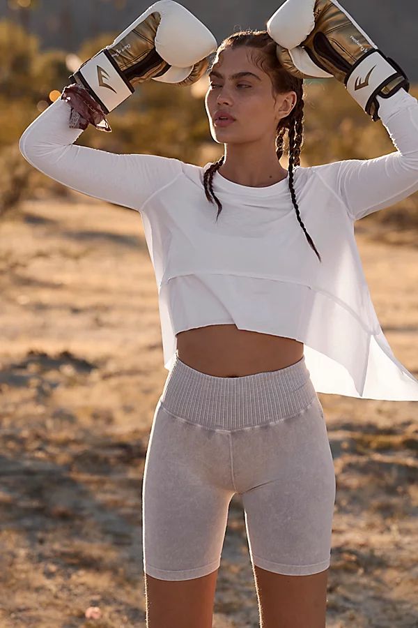 Tempo Long-Sleeve Tee by Free People, Optic White, XL | Free People (Global - UK&FR Excluded)