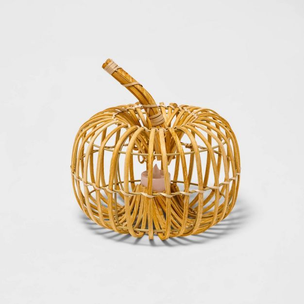 Harvest Round Chipwood Pumpkin Decorative Lantern - Hyde &#38; EEK! Boutique&#8482; | Target