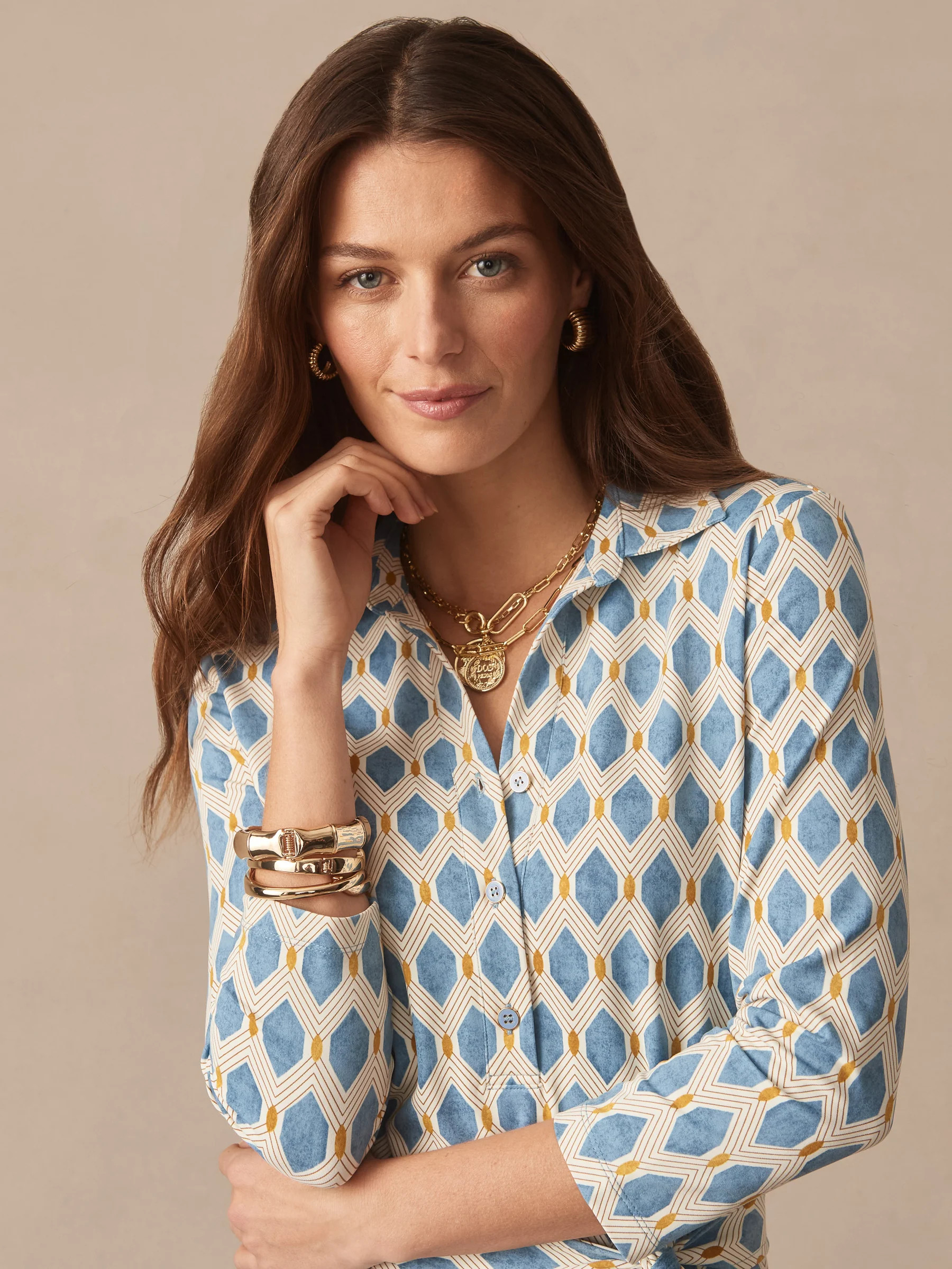 Lt_Blue/Gold Mini Beekeeper Calla Dress | Women's Dresses | J.McLaughlin | J.McLaughlin