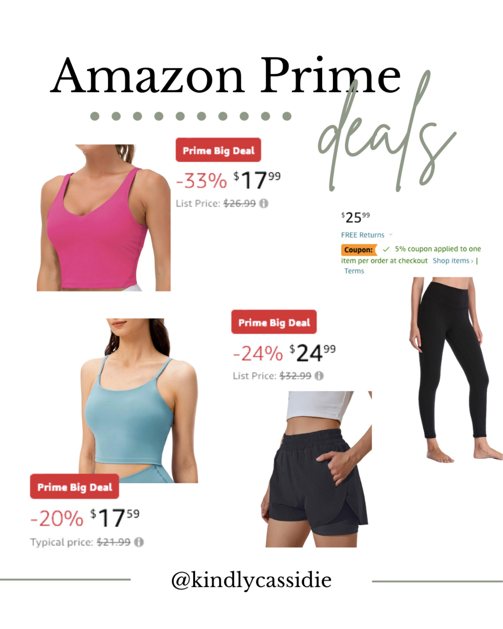Some of my favorite workout pieces from Amazon 💪🙌

They all were TTS for me!

#LTKxPrime #LTKfitness #LTKsalealert