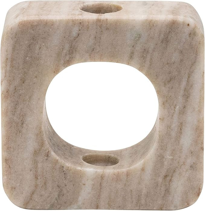 Bloomingville Marble Open View Taper, Brown Candle Holder | Amazon (US)
