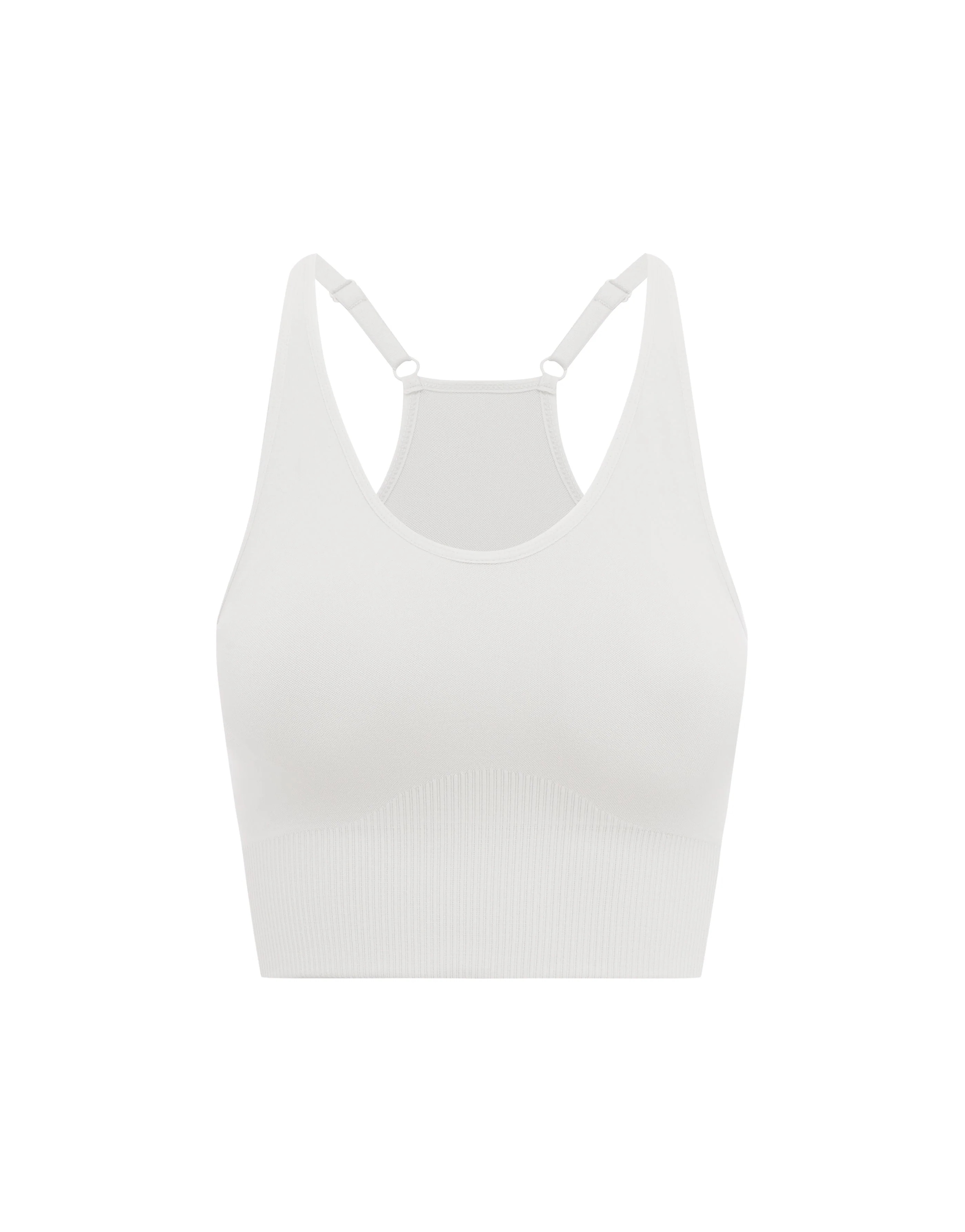 Seamless Strappy Crop - Dove | SECONDLEFT 