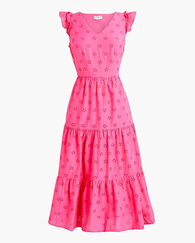 Cotton eyelet midi dress | J.Crew Factory