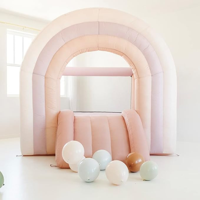 SMOL Inflatable Indoor/Outdoor Rainbow Bounce House | Pink House for Kids 3-8 - Kids Bouncy House... | Amazon (US)