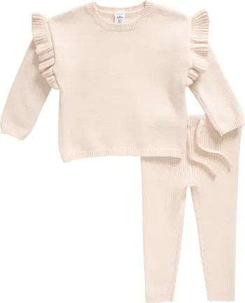 Ruffle Shoulder Sweater & Pants Set | Nordstrom