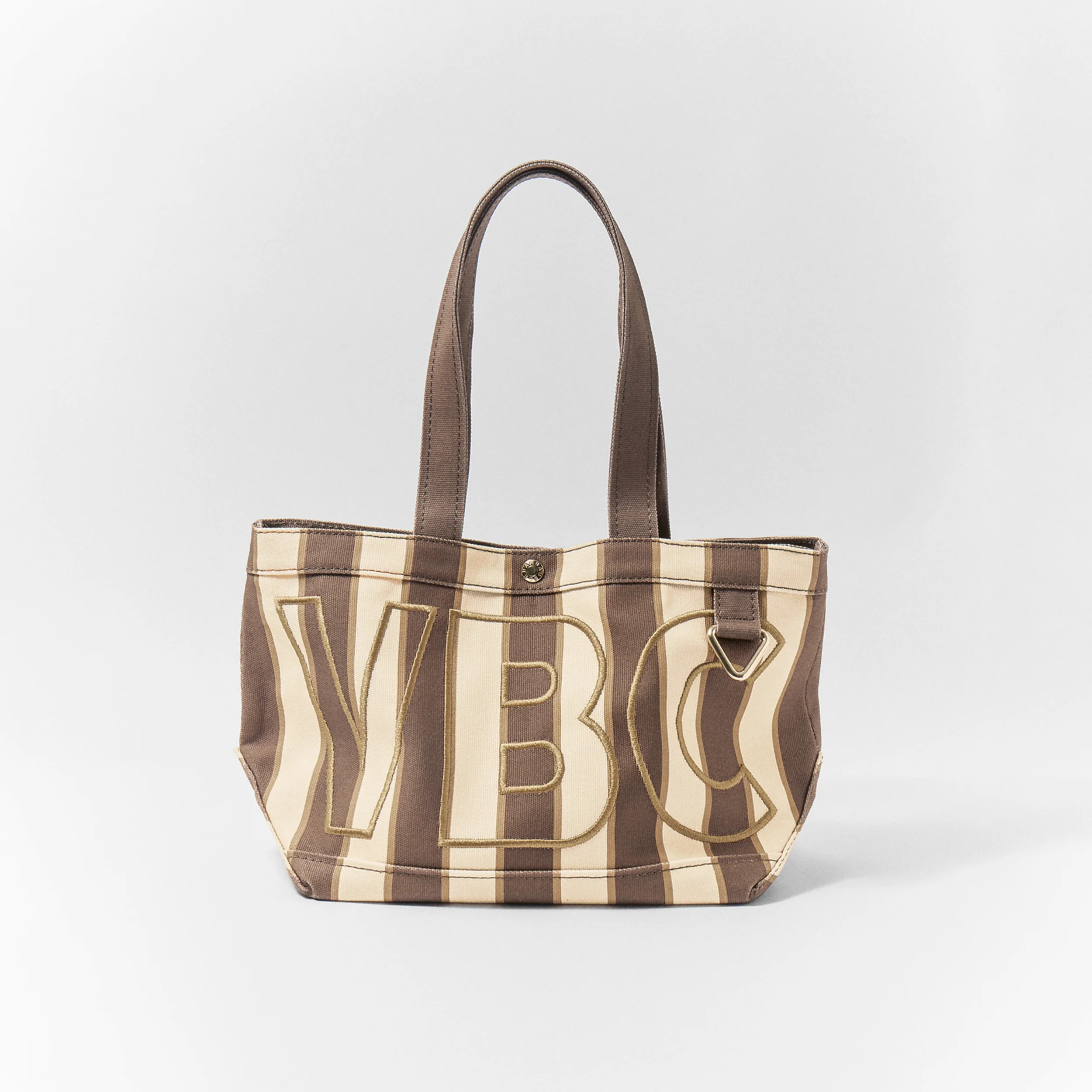 Striped Custom Alpha Tote - Mocha | BaubleBar