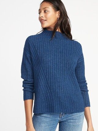 Mock-Neck Rib-Knit Sweater for Women | Old Navy US
