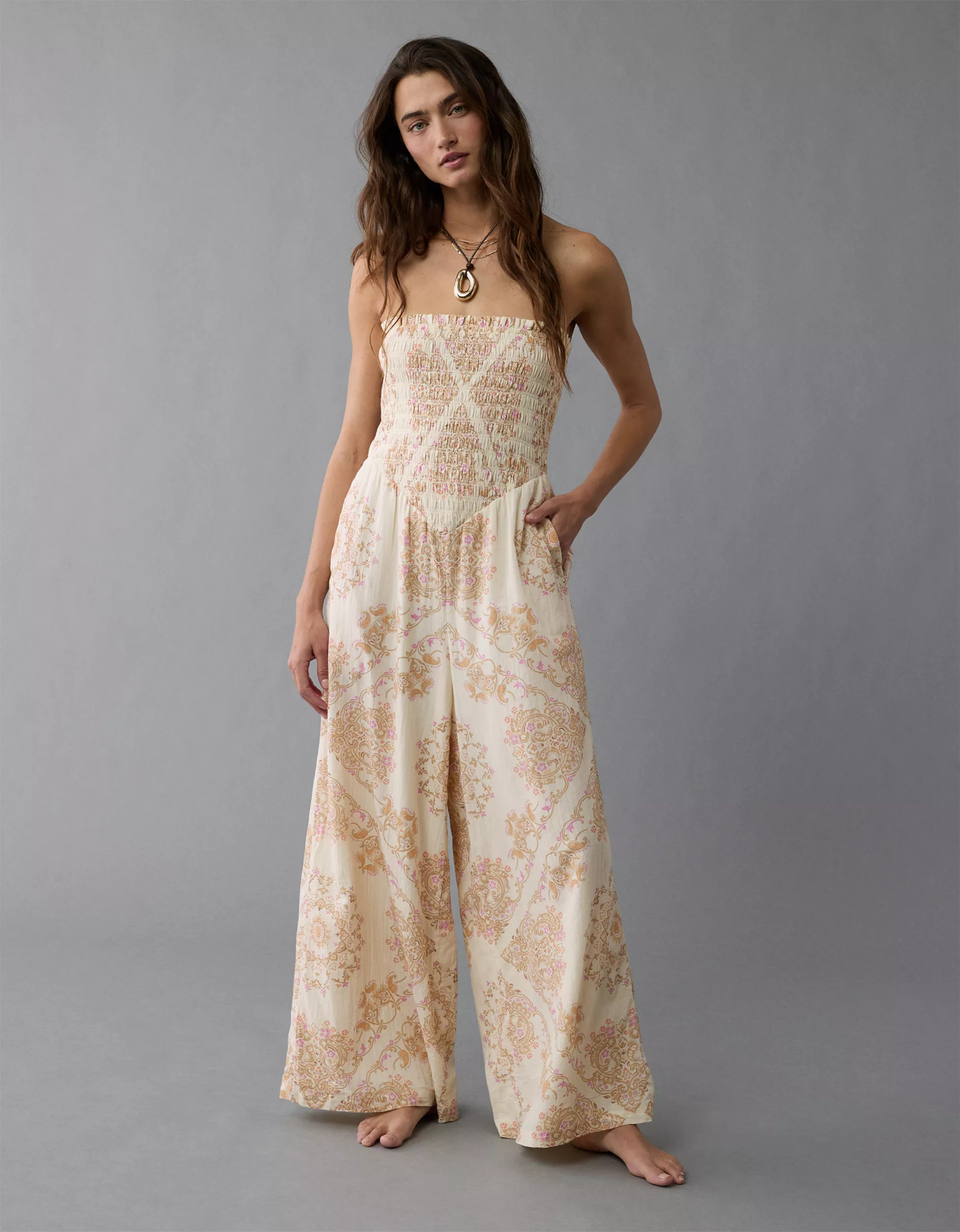 AE Bella Strapless Jumpsuit | American Eagle Outfitters (US & CA)