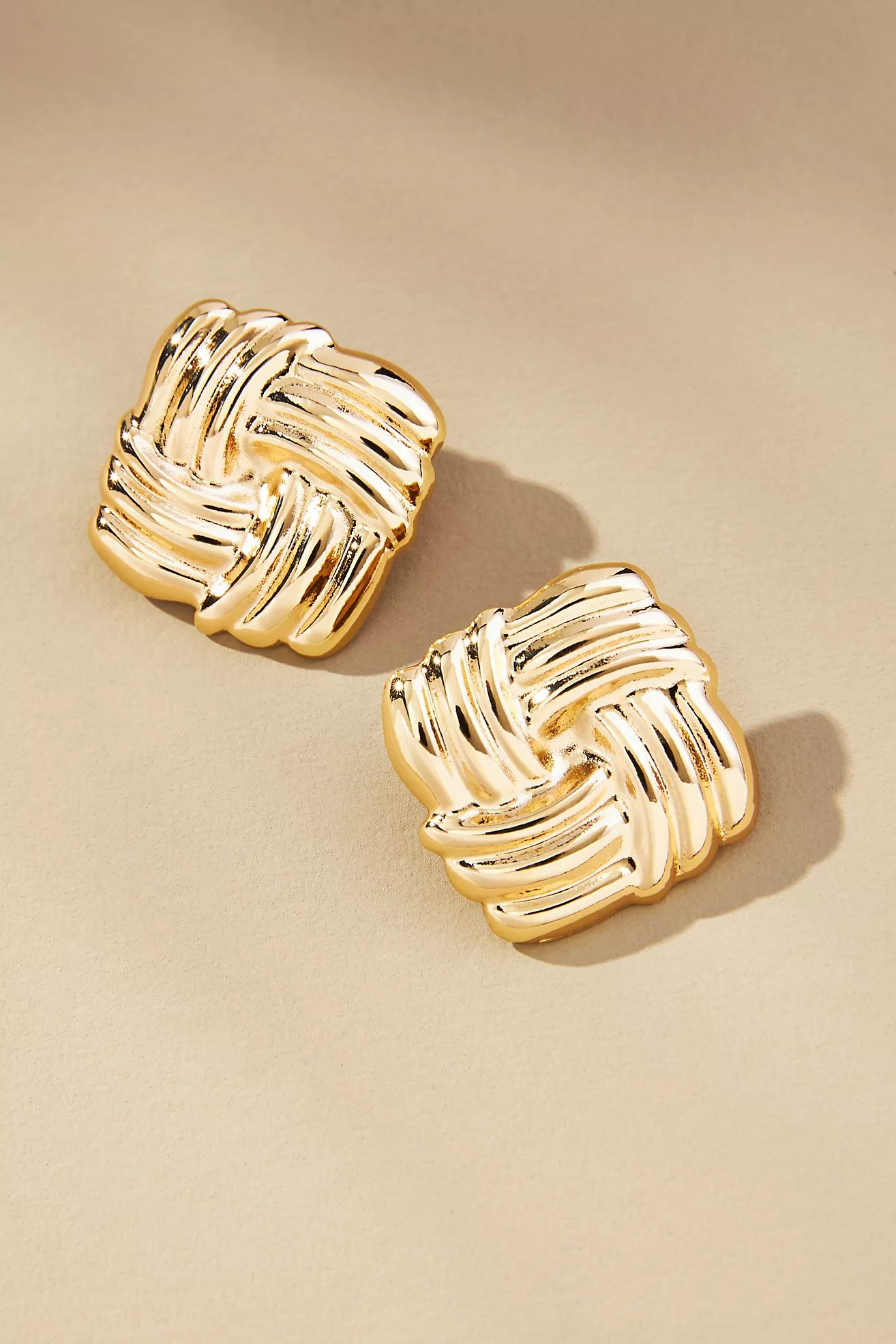 Ribbed Square Earrings | Anthropologie (US)