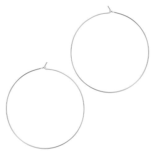 Thin Gold Hoop Earrings for Women - Hypoallergenic Lightweight Gold Hoop Earrings Dainty - Large | Amazon (US)