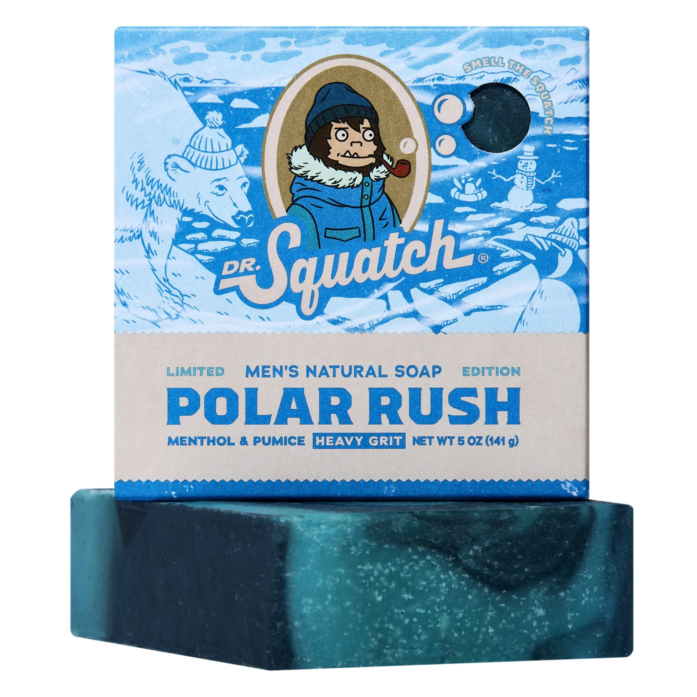 Dr. Squatch Limited Edition Natural Bar Soap for Men, Polar Rush, 5oz | Walmart (US)